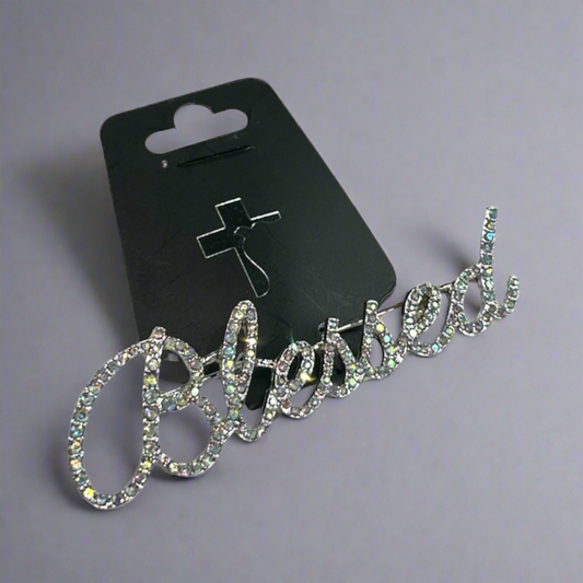 Sliver Blessed Diamond Pin