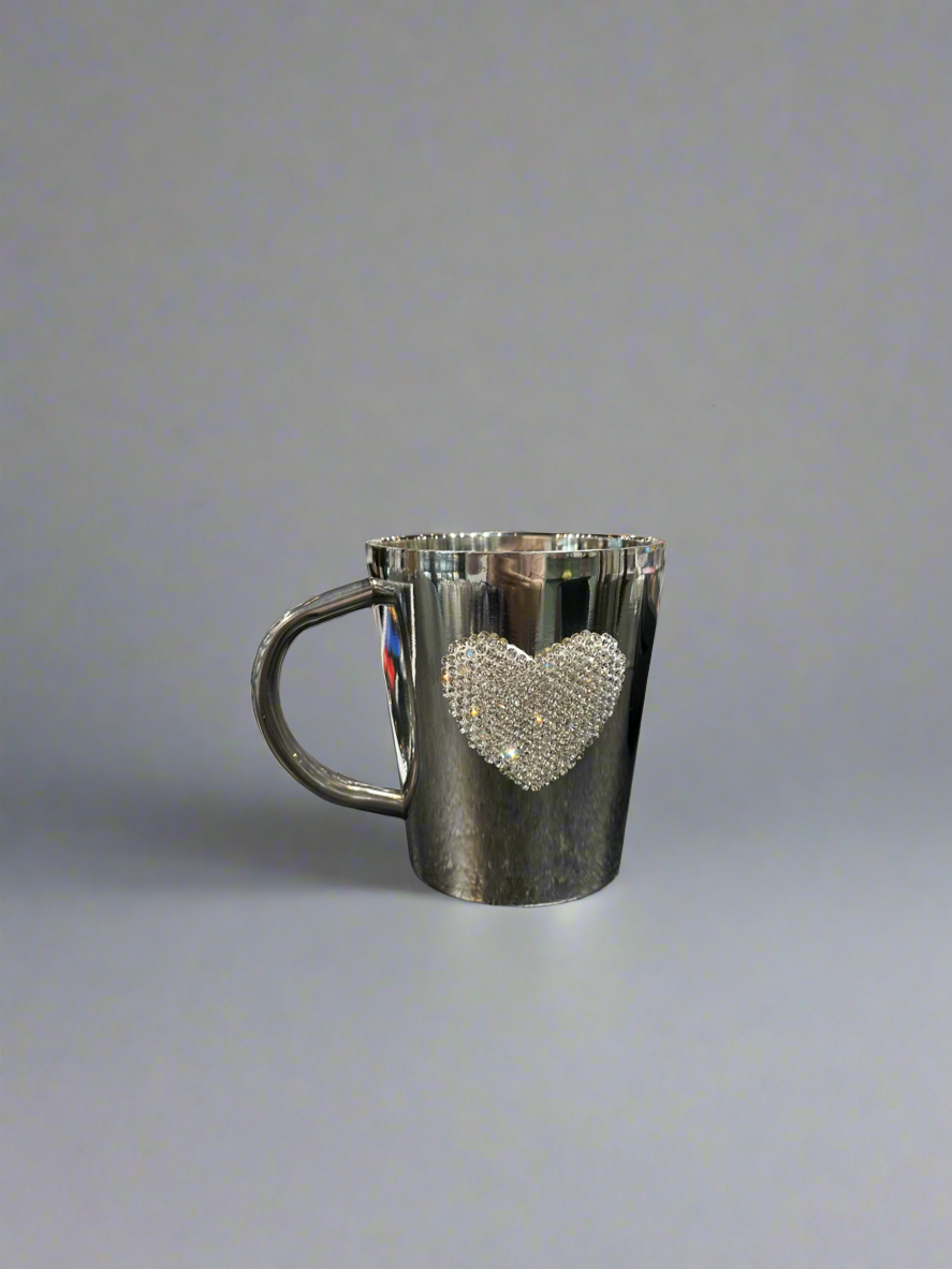 Silver heart cup