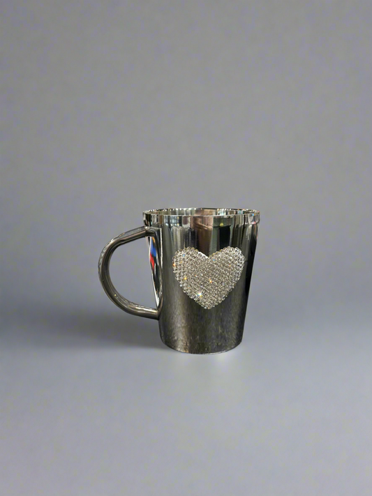 Silver heart cup