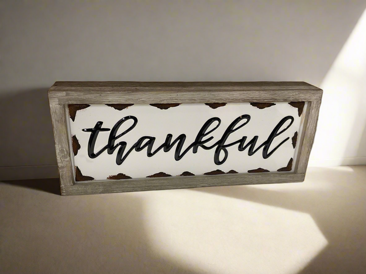 Thankful small wall decor