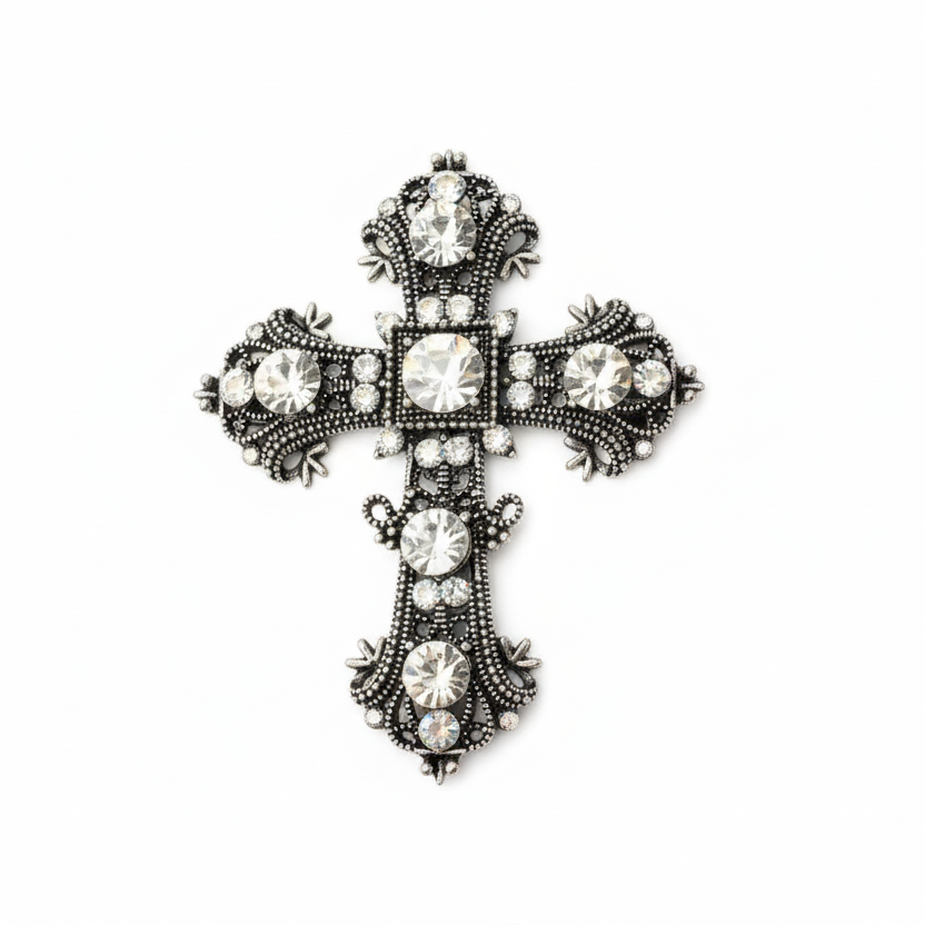 Pin: Silver cross
