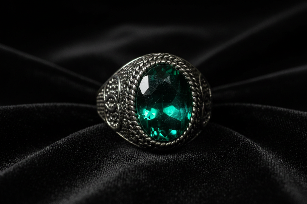 Ring:Silver Colored Rhinestone