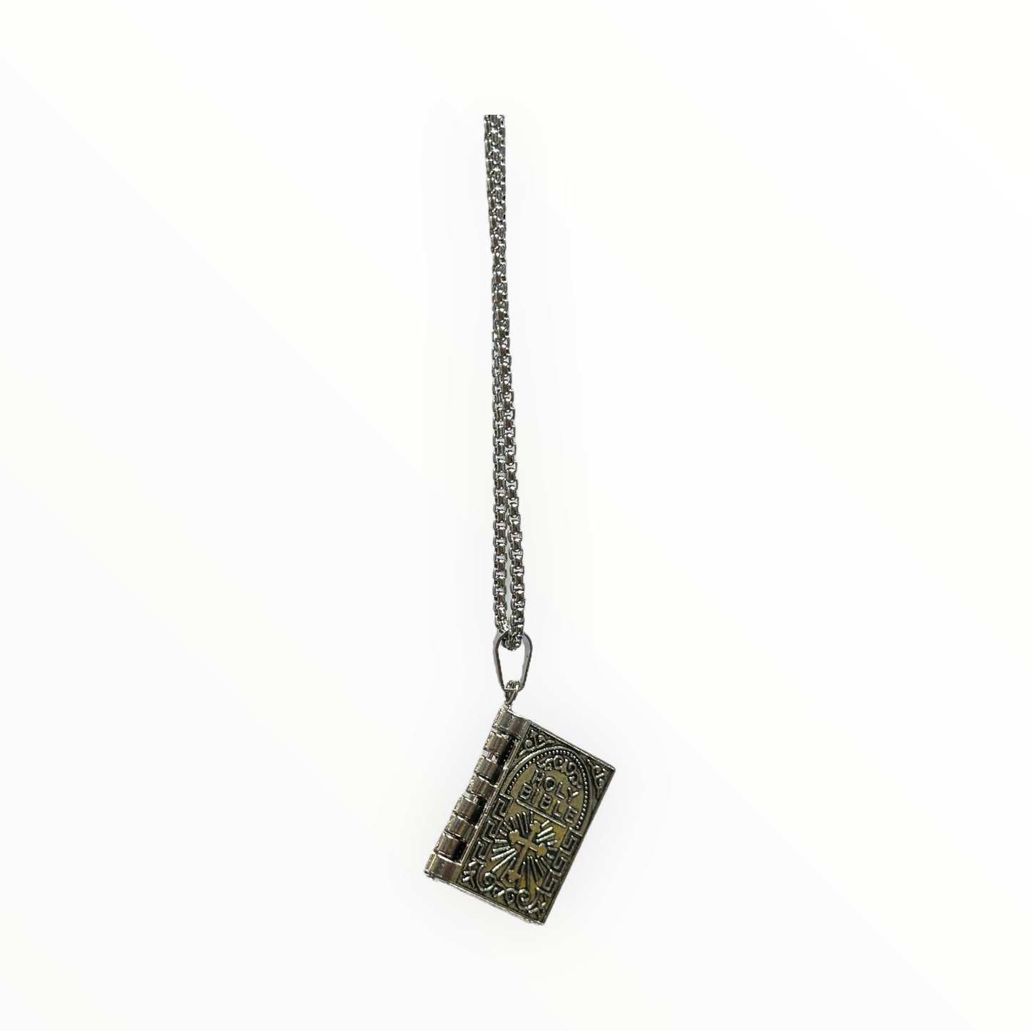 Silver Men’s Bible Necklace