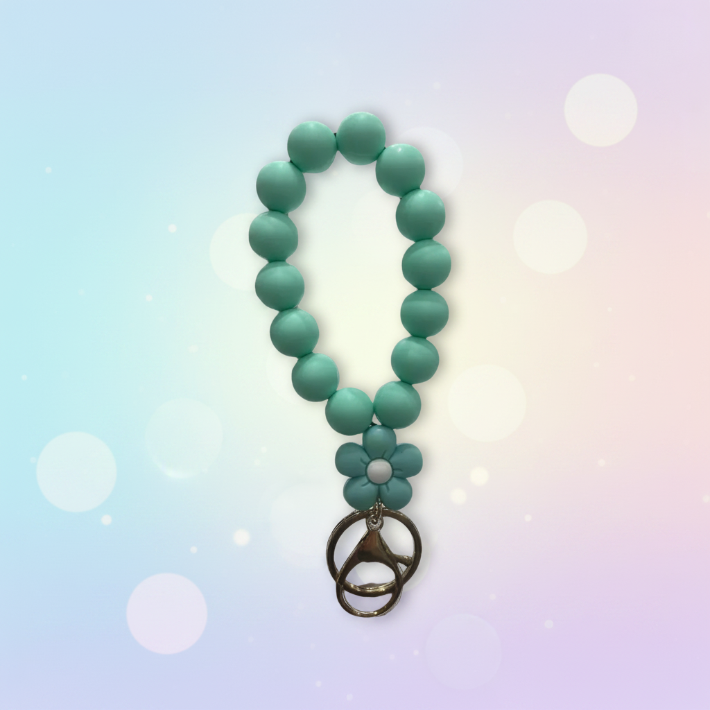 Flower Beaded Keychain