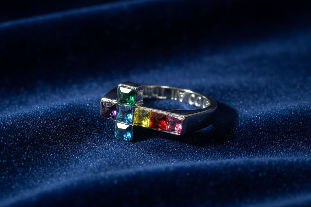 Ring: Rainbow Cross