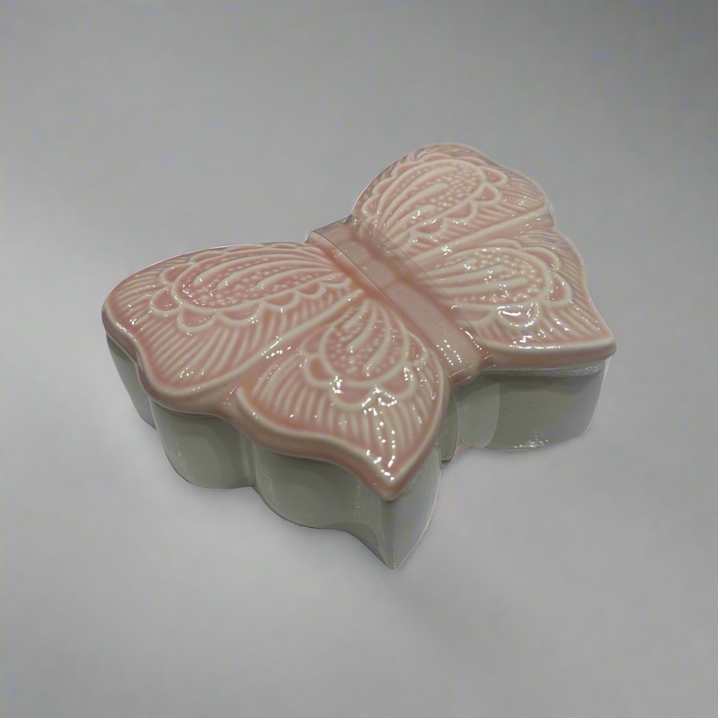 Butterfly jewelry box ceramic