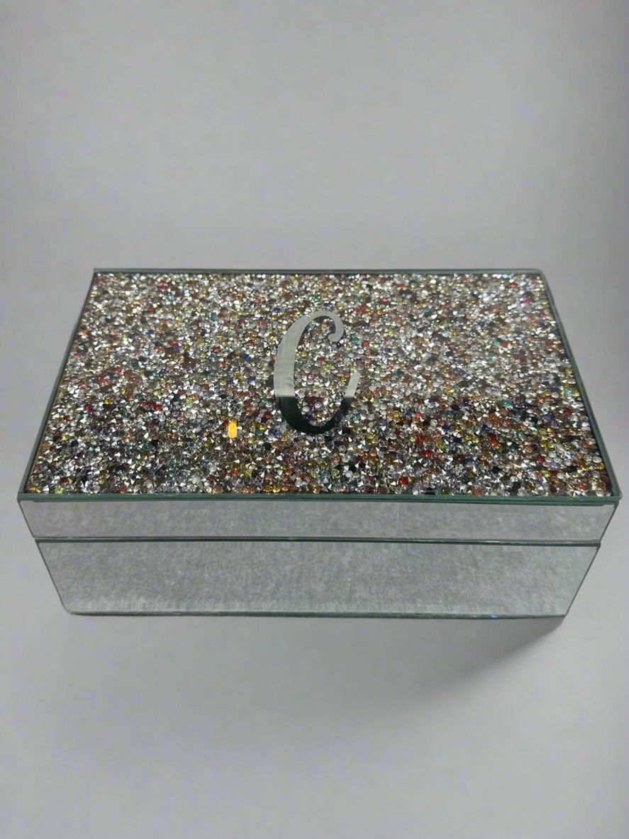 Glass jewelry box