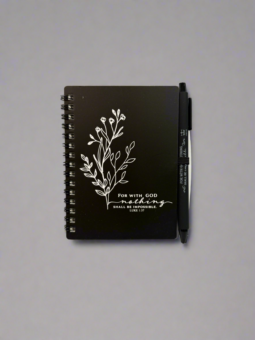 Mini Floral notebook + pen set