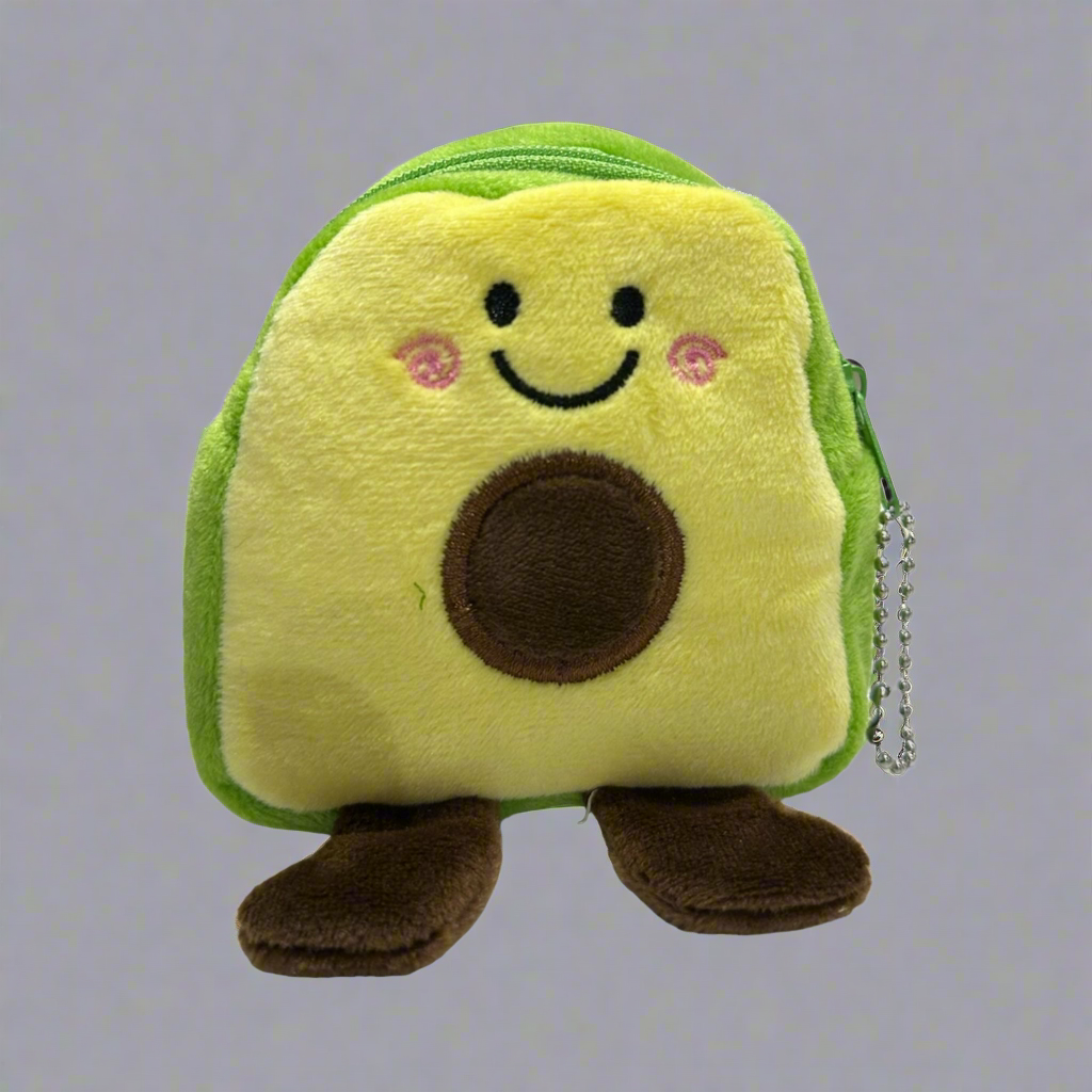 Avocado plush coin keychain