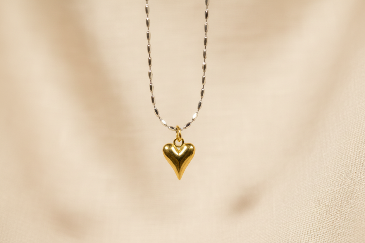Heart beaded necklace