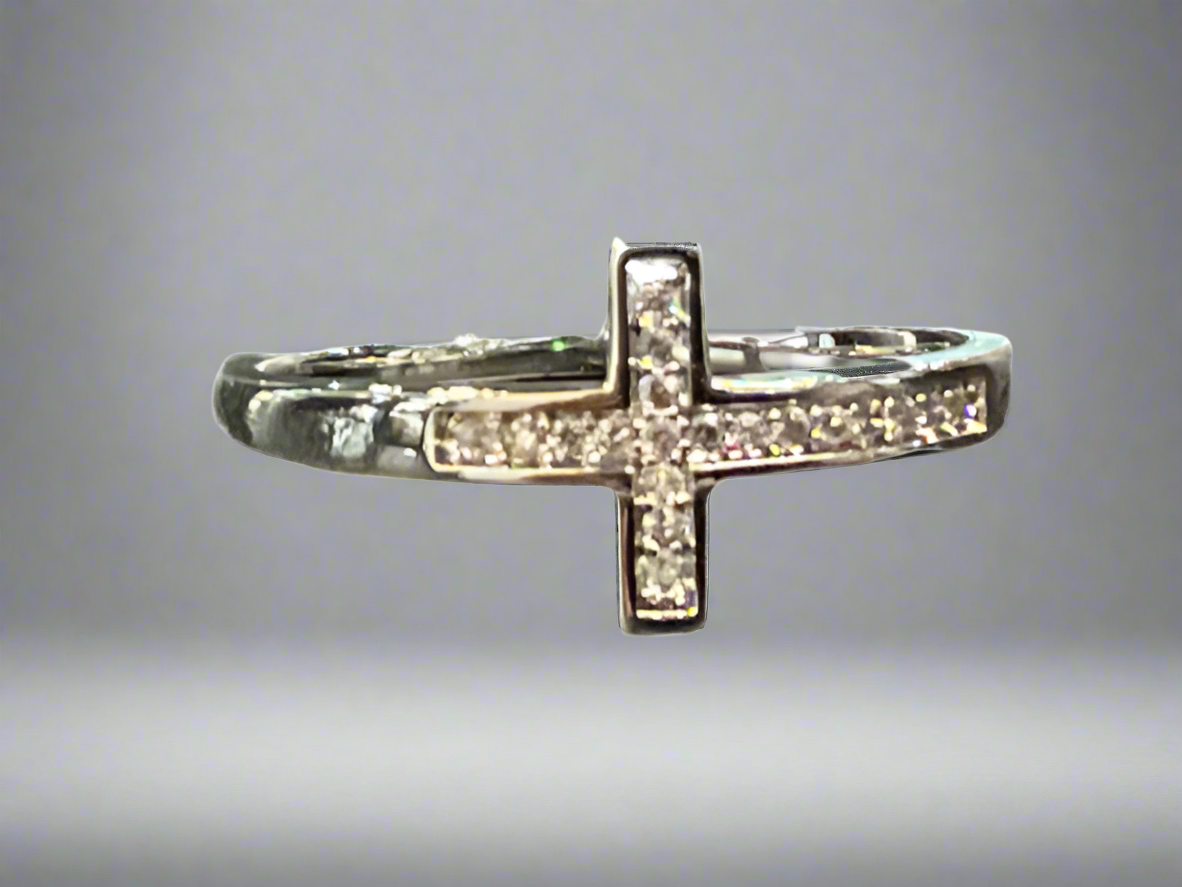 Cross Ring Silver