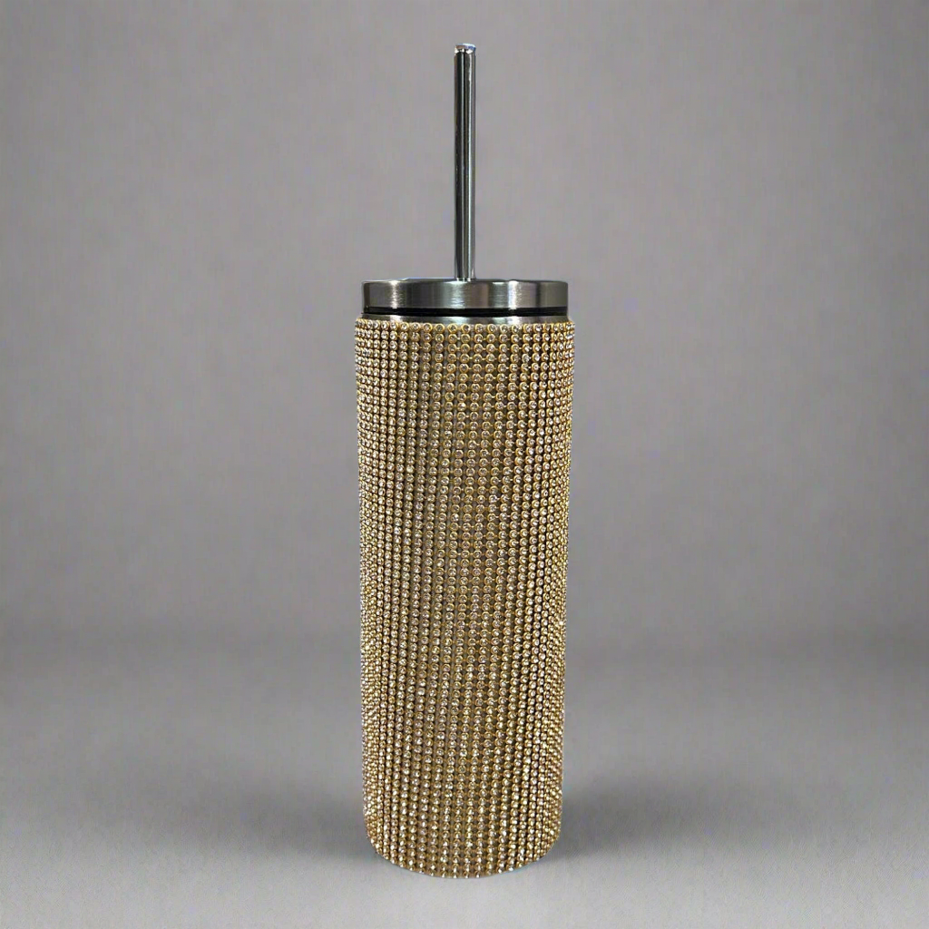 Bedazzled Tumbler with straws