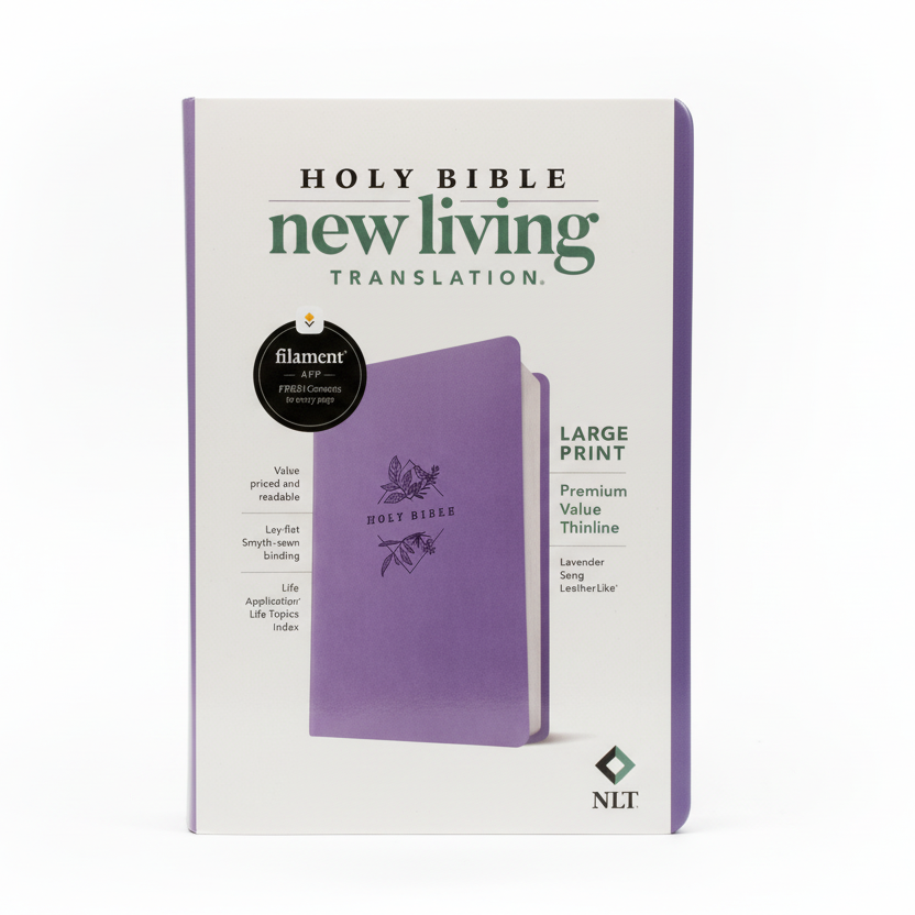 Bible: NLT Lavender Large Print