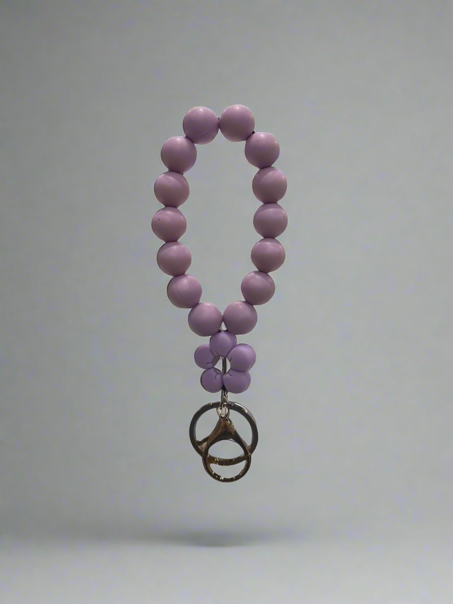 Flower Beaded Keychain