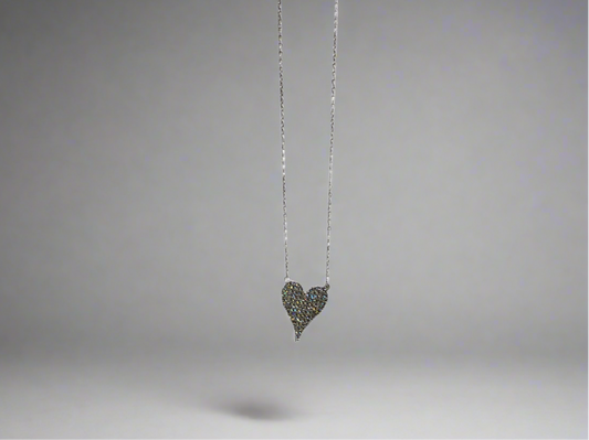 Diamond Large Heart Necklace