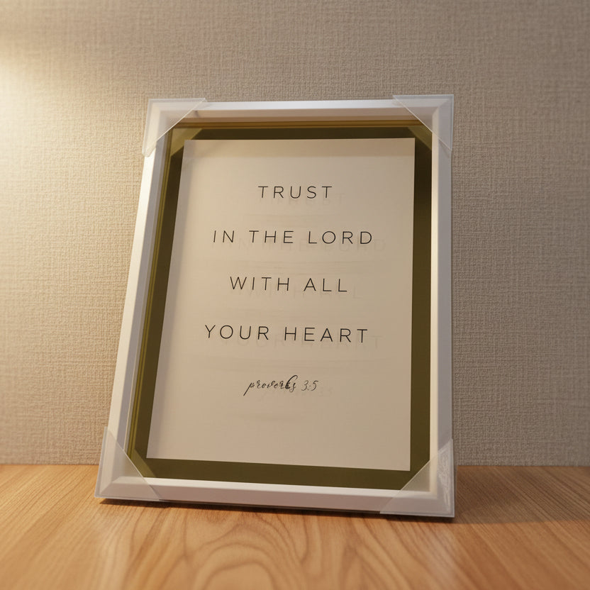 Wall Art: Trust in the lord with all heart -Proverbs 3:5