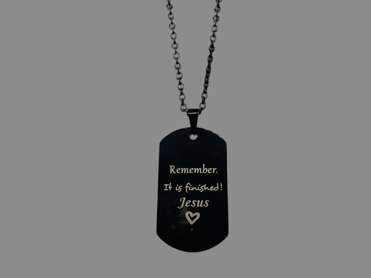 Black Faith Logo Necklace It is Finished