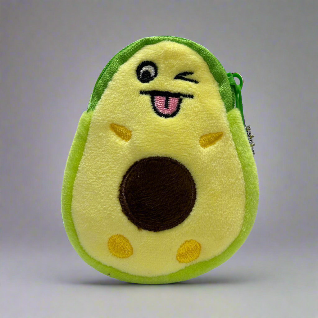 Avocado plush coin keychain