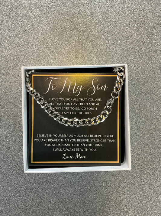 Box Necklace: To My Son