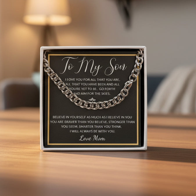 Box Necklace: To My Son