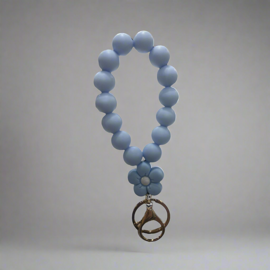 Flower Beaded Keychain