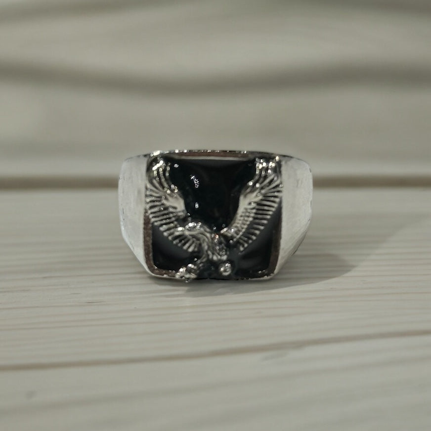 Silver/Black Men’s Square Eagle
