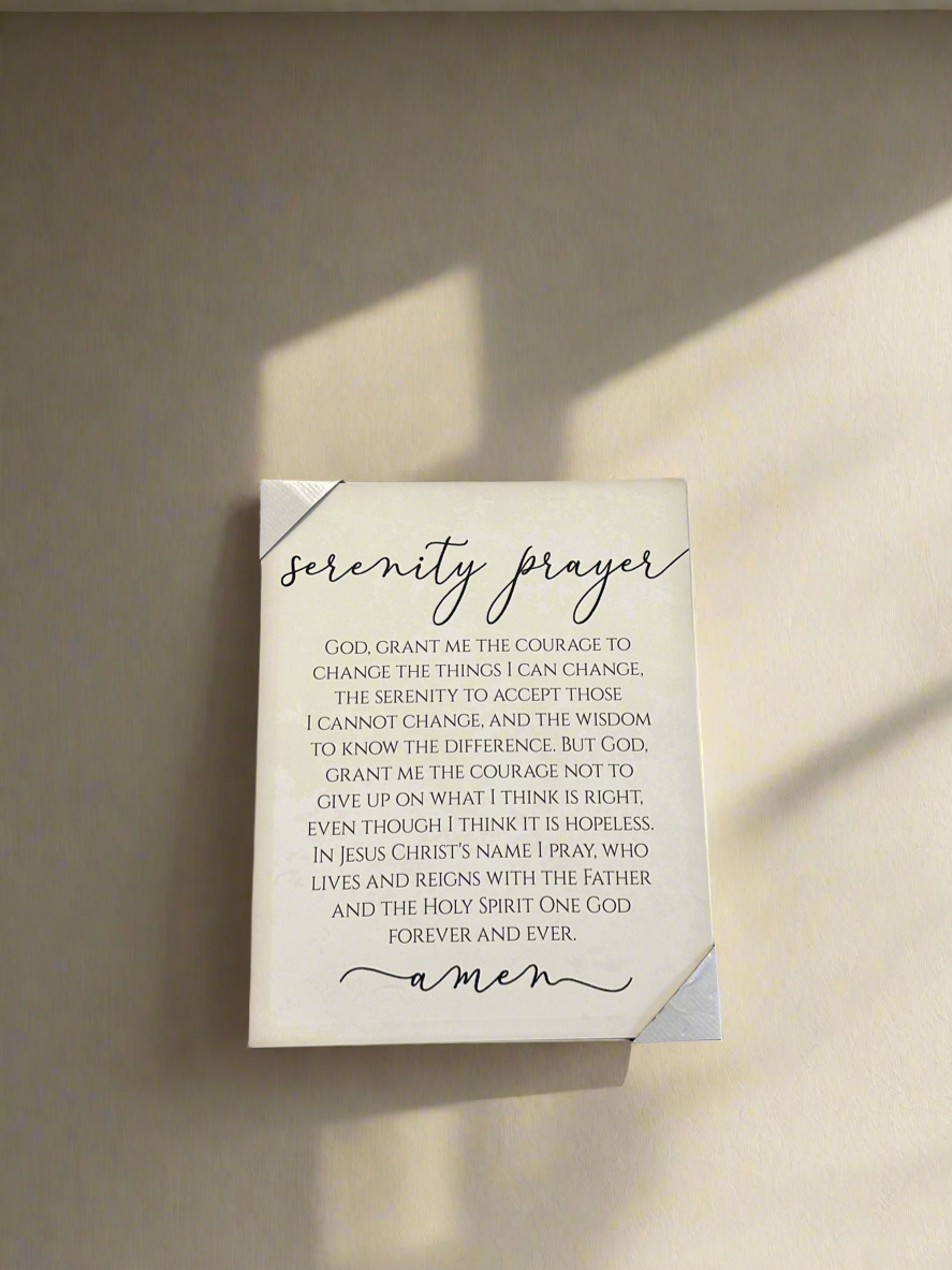 Serenity prayer large canvas wall decor