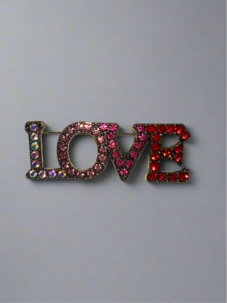 Diamond Love Pin Rainbow