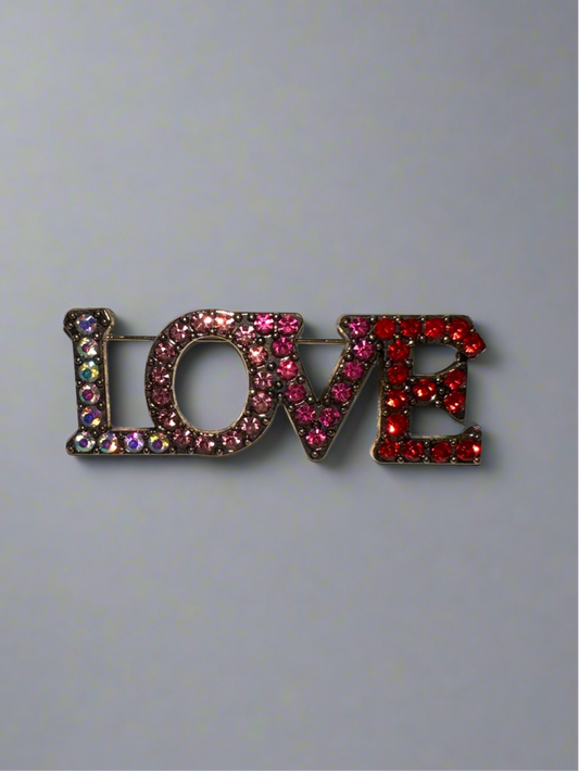 Diamond Love Pin Rainbow