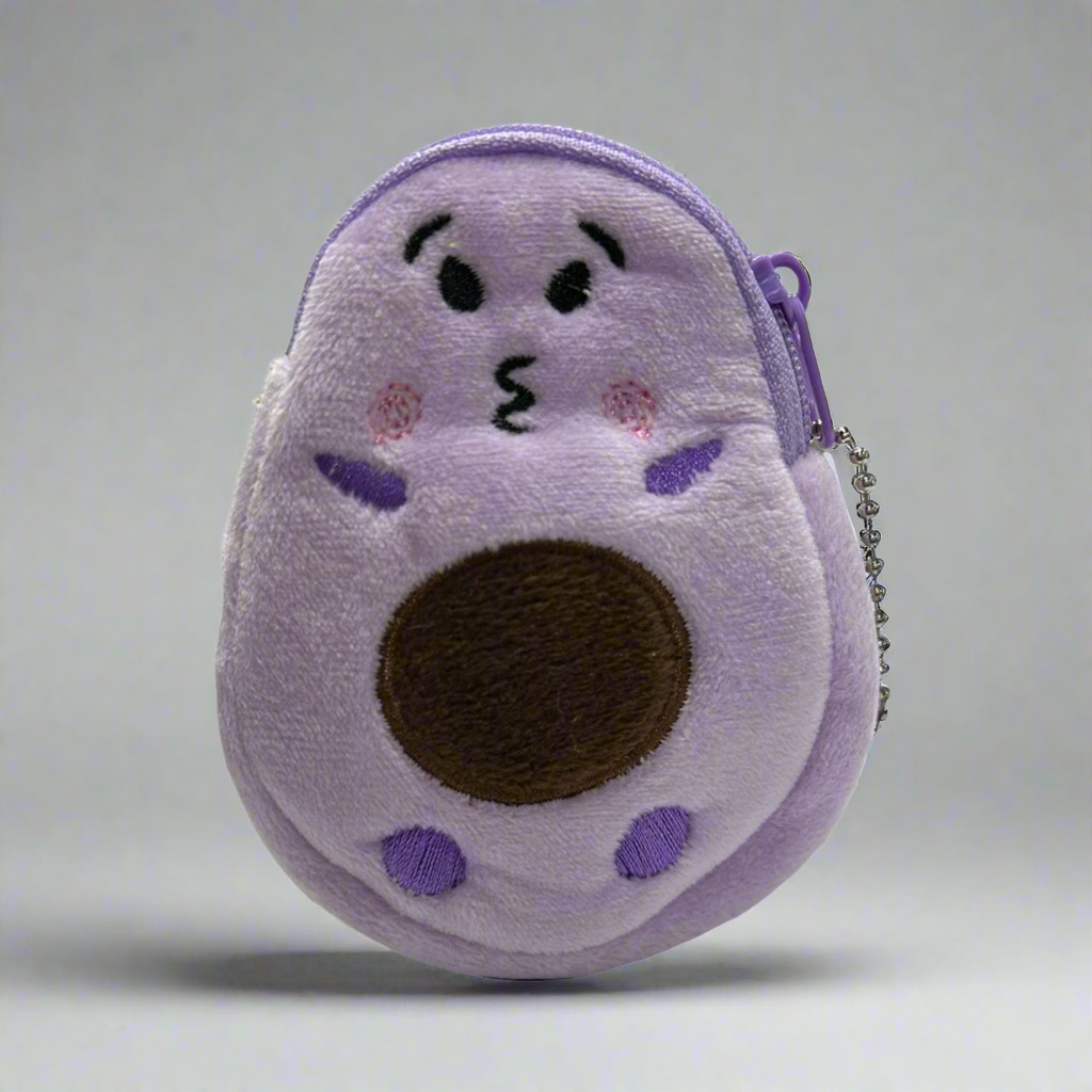 Avocado plush coin keychain