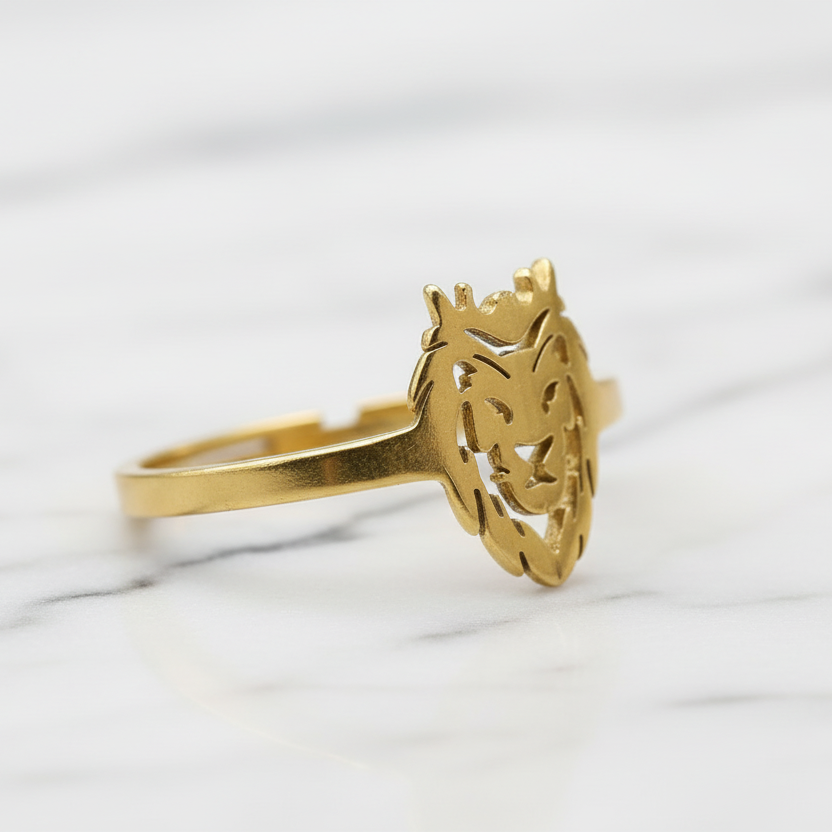 Ring: Lion flat head