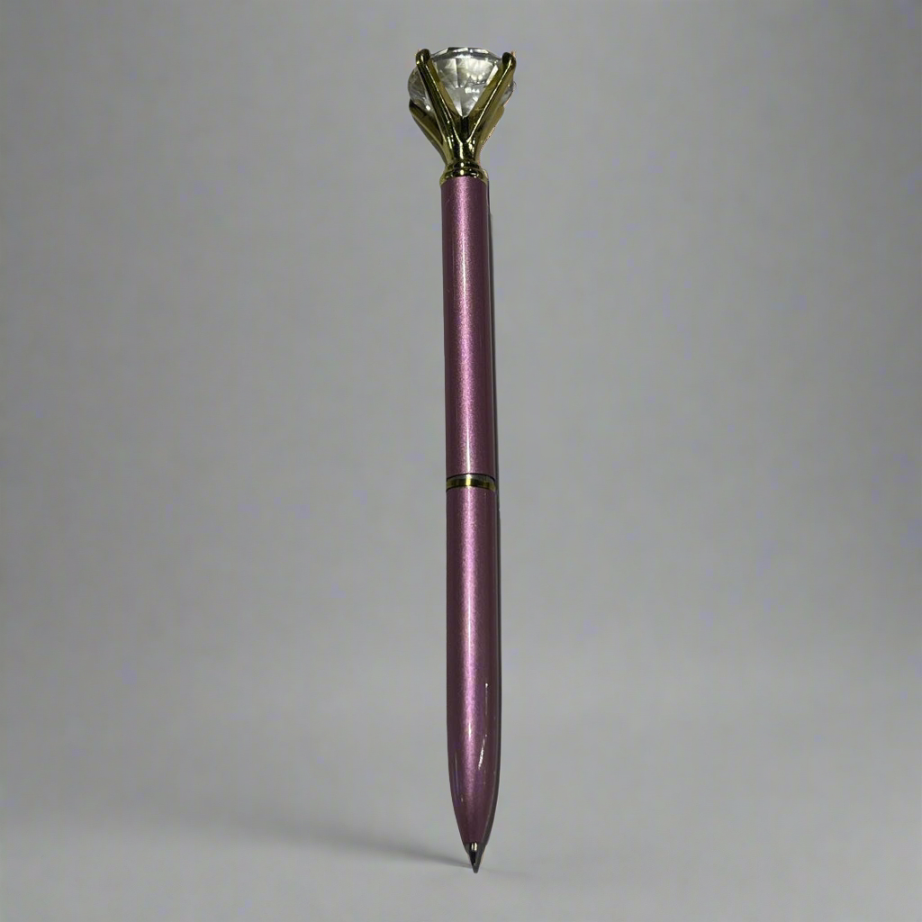 Peach diamond top pen