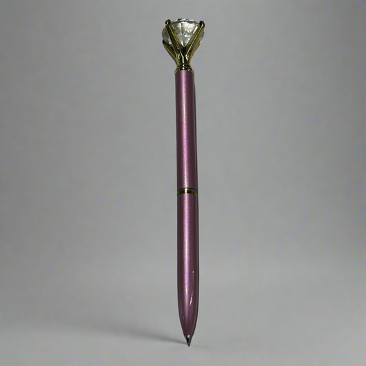 Peach diamond top pen