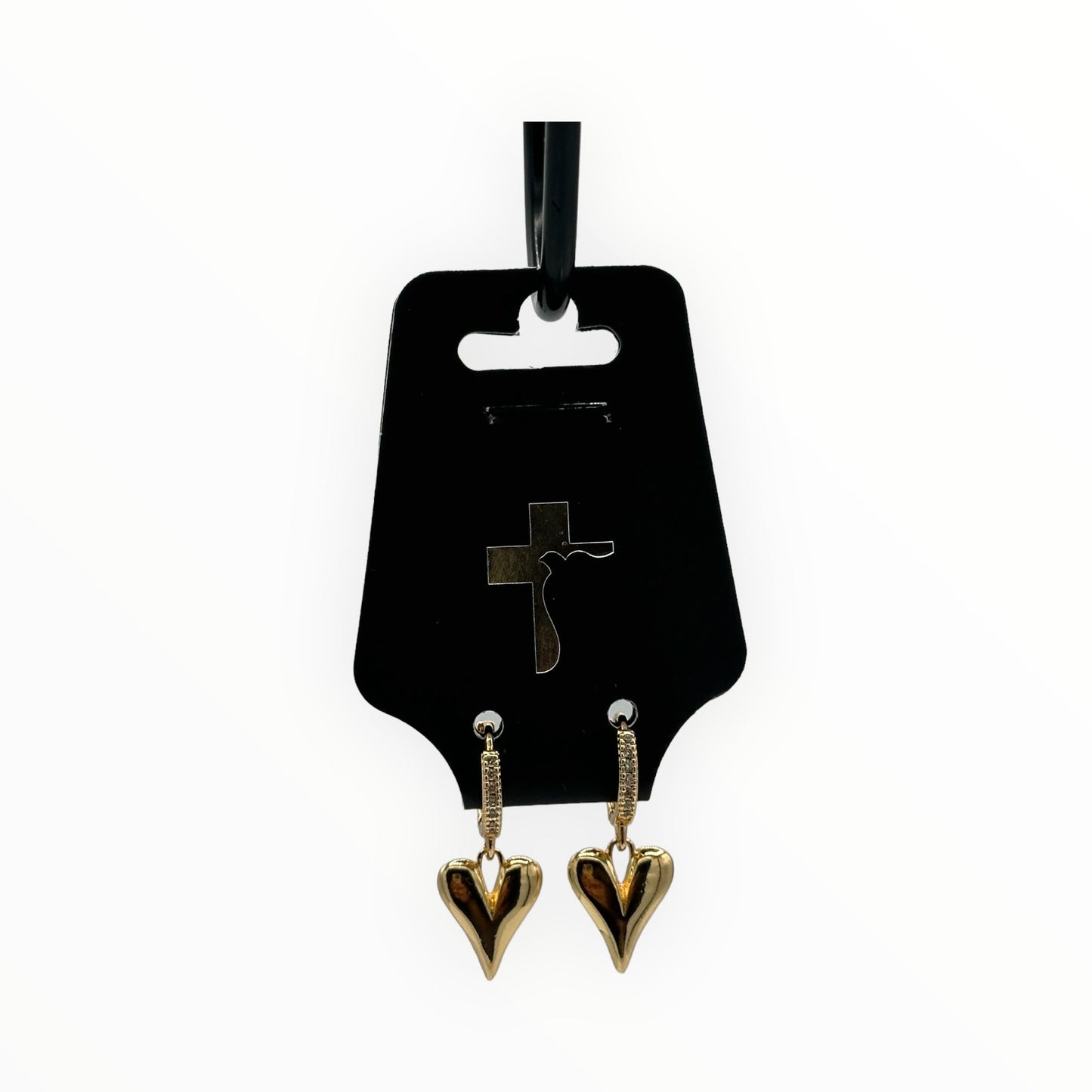 Small Diamond Heart Earrings
