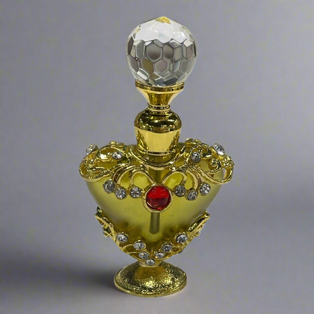 Gold jeweled and crown mini healing oil