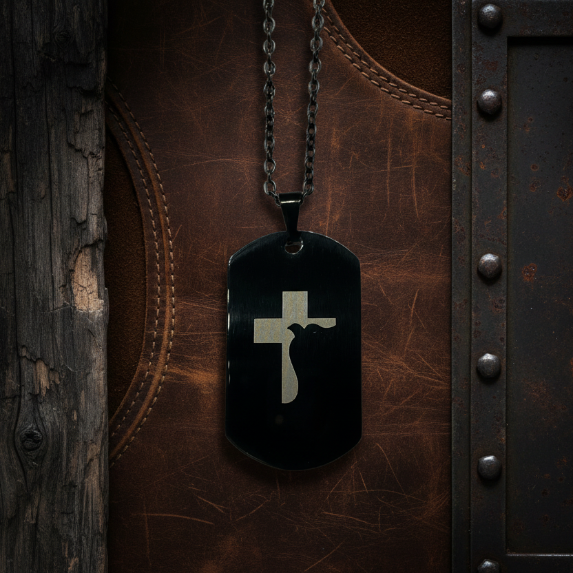 Faith Logo Necklace: Black