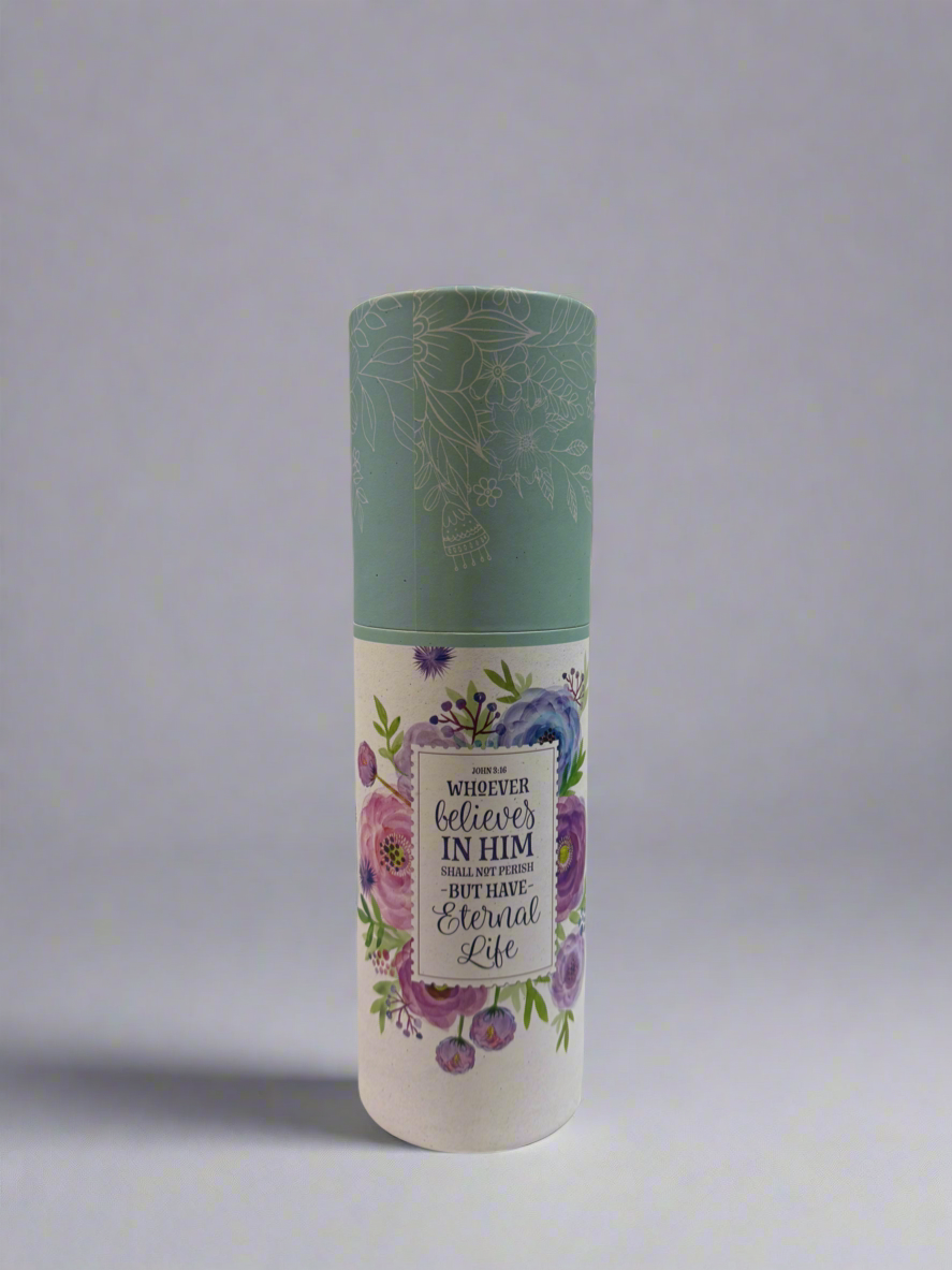 John 3:16 Whoever Believes Glass Water Bottle