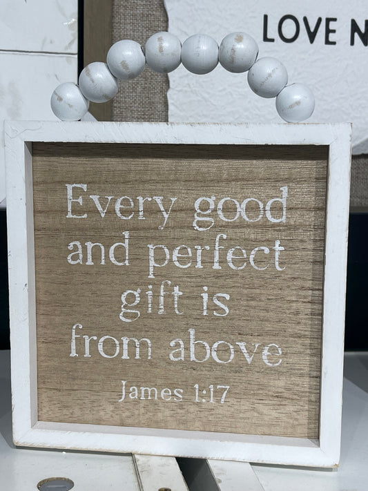 “Every Good And Perfect Gift” Wall Decor