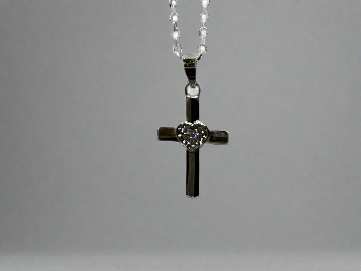 Heart Cross Necklace