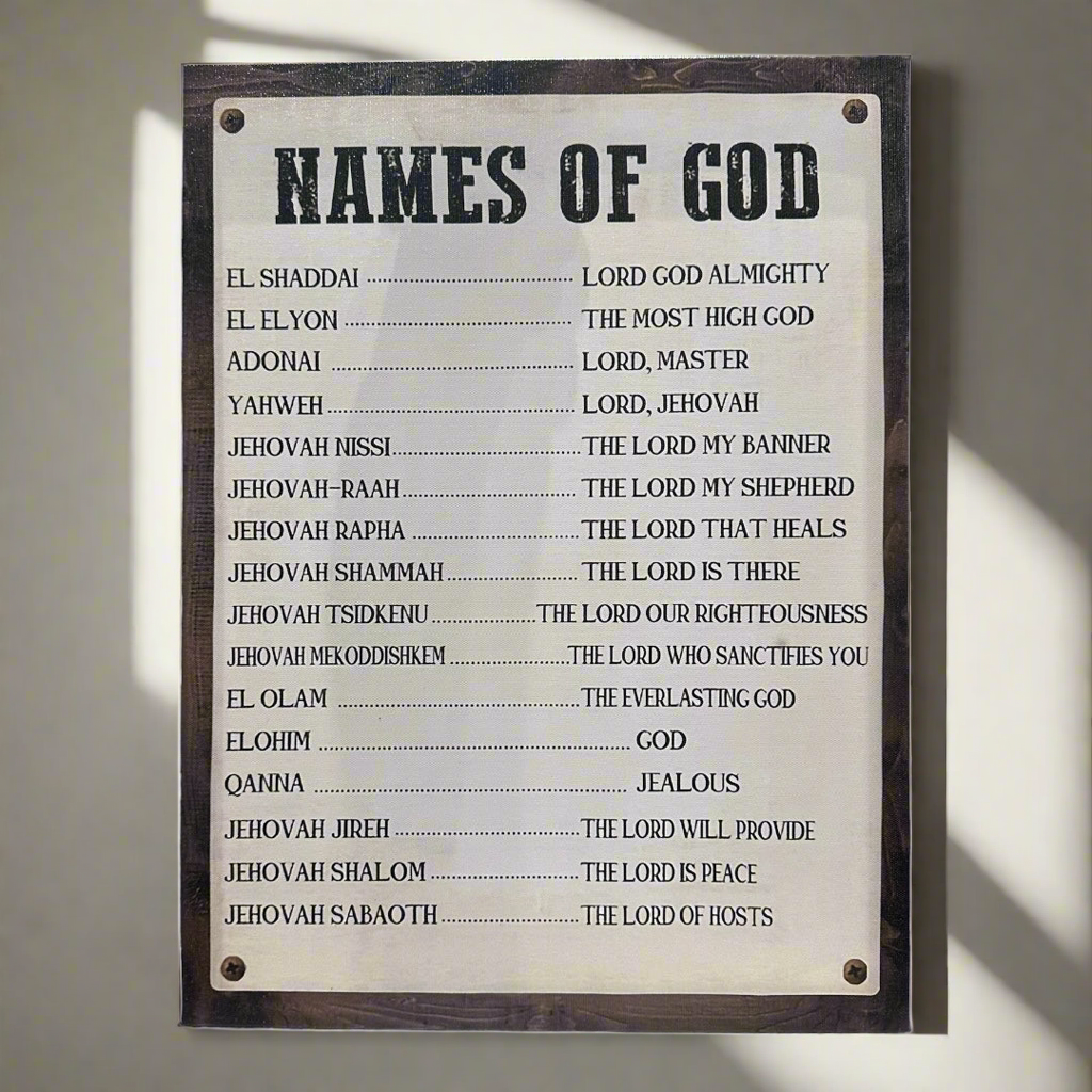 Canvas frame “names of God”