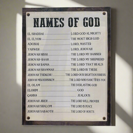 Canvas frame “names of God”