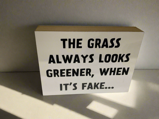 The grass is always greener wall decor