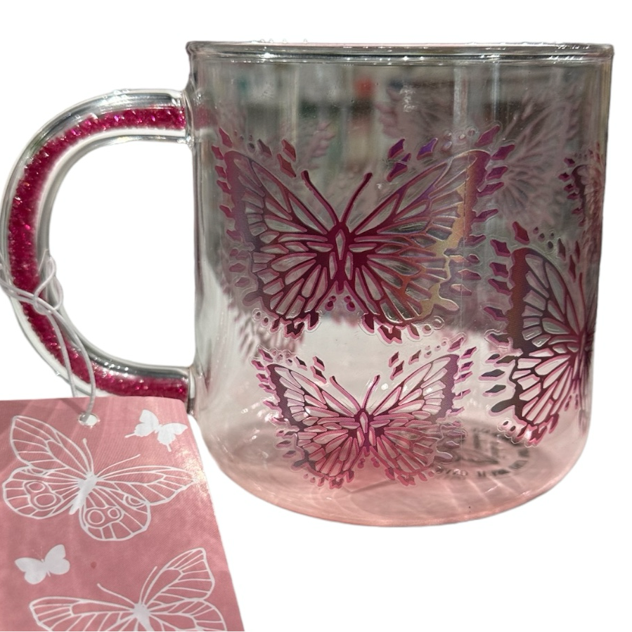 Butterfly Glass Cup