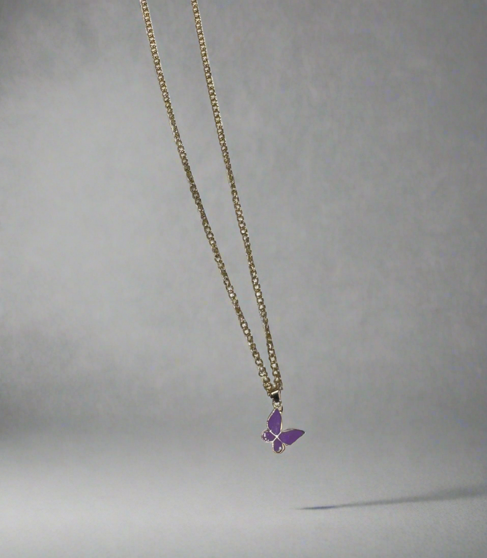 Color Butterfly Necklace