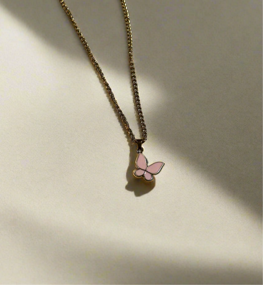 Color Butterfly Necklace