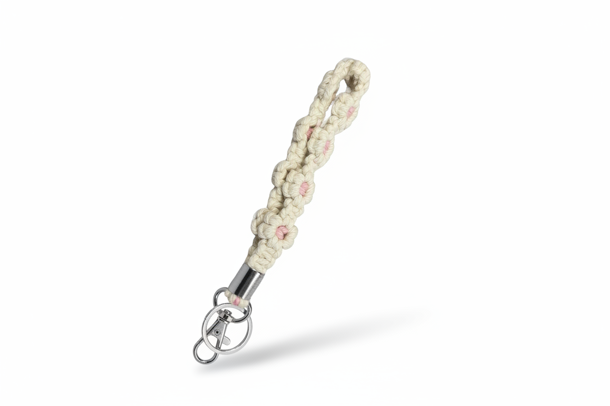Keychain: Crochet flowers