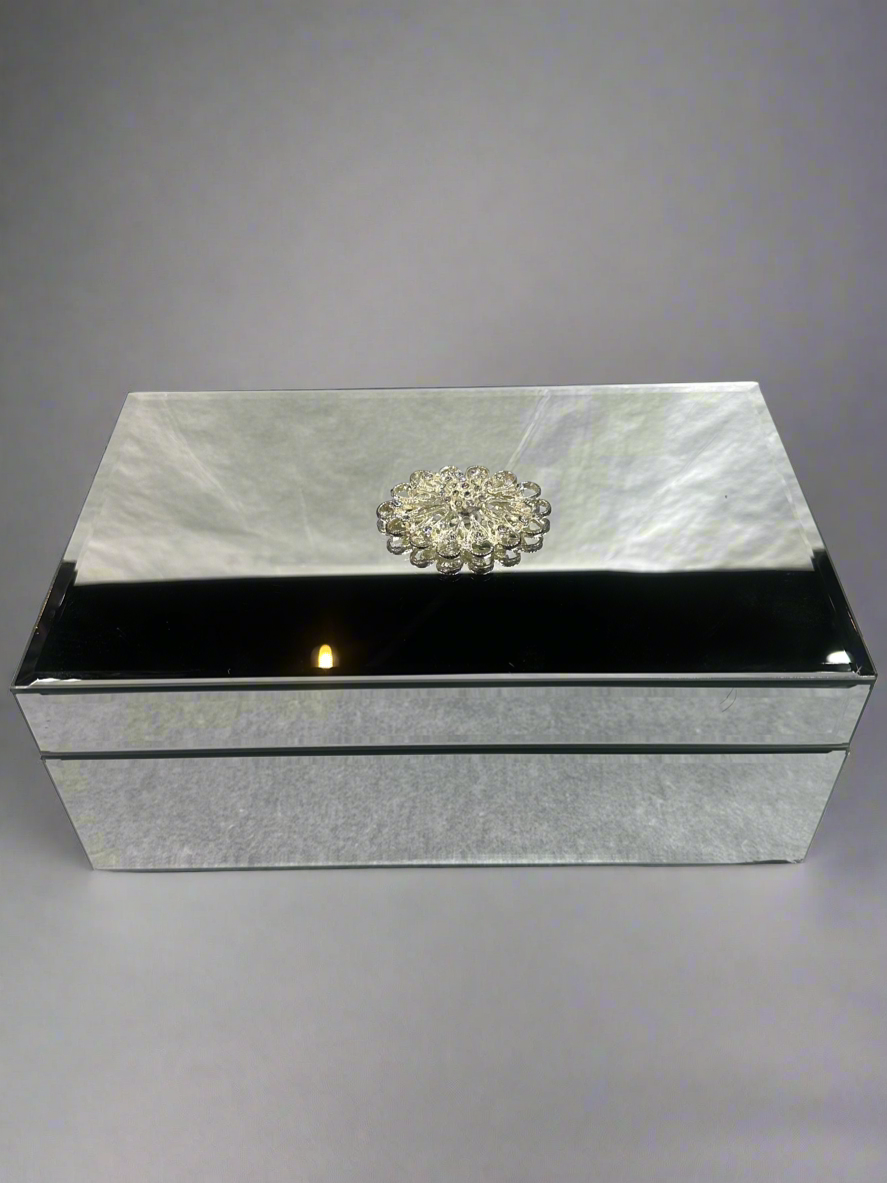 Glass jewelry box