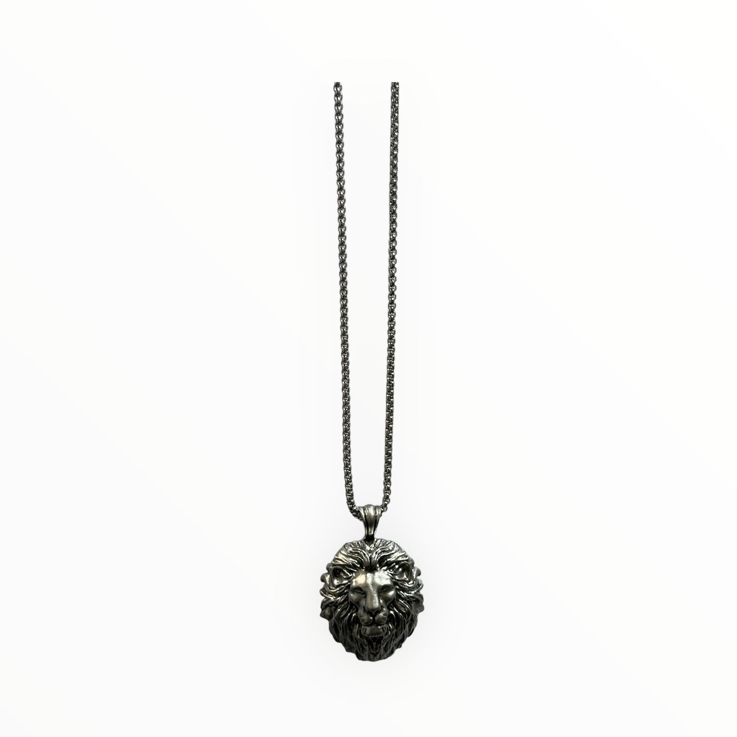 Silver Lion flat head Necklace