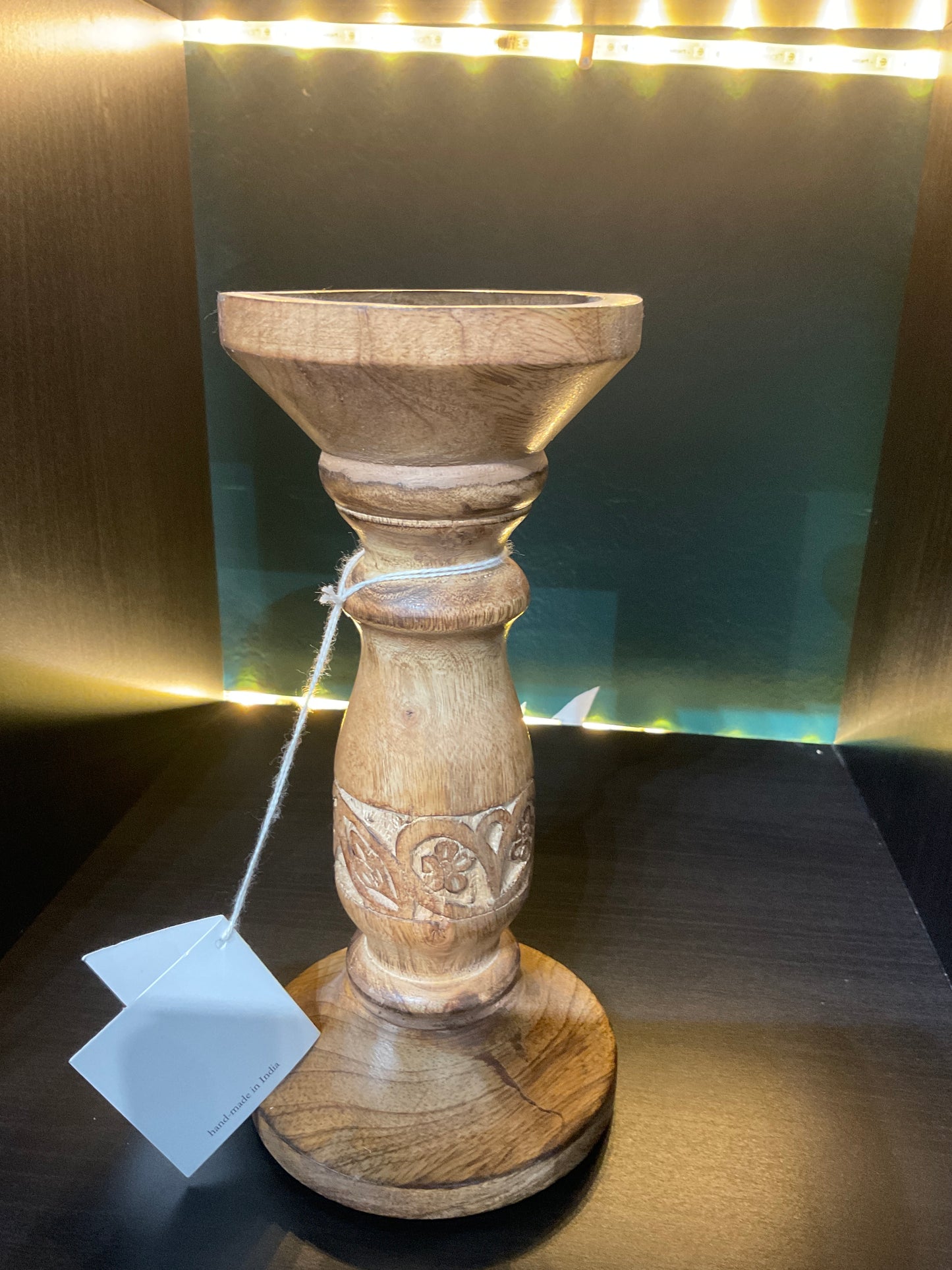 Wooden candle stick