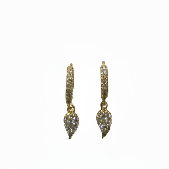 Angels Diamond Wing Hoop Earrings
